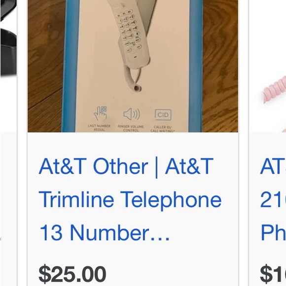 BRAND NEW AT&T TRIMLINE TELEPHONE WITH 13 NUMBER MEMORY - Picture 6 of 8